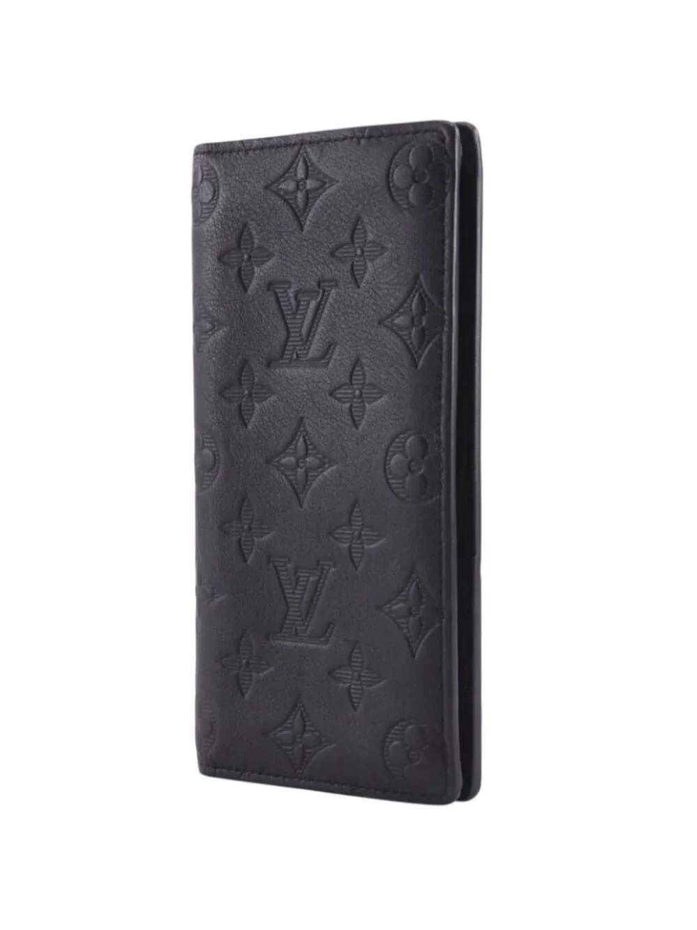 Louis Vuitton Portefeuille Brazza Monogram Shadow Leather Black Wallet